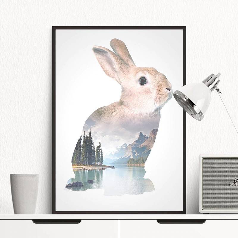 Plakaty grafiki do salonu dekoracja ścienna - Rabbit decorateo.pl