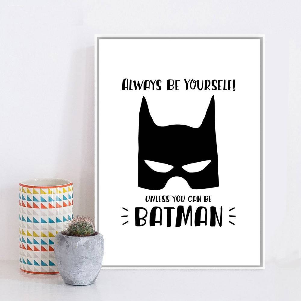 Czarno Bialy Plakat Batman Batman Decorateo Pl