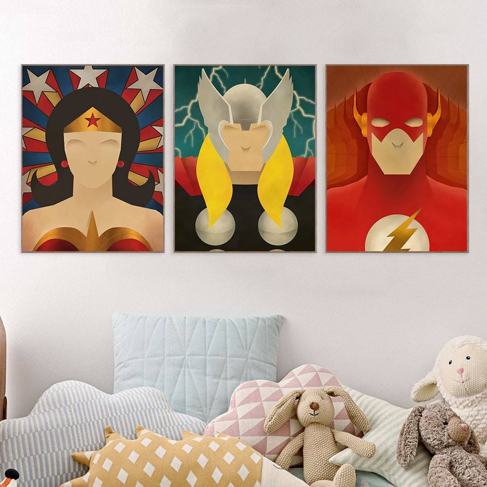 Rysunkowe plakaty dla dzieci - Superheroes zdj 1 decorateo.pl