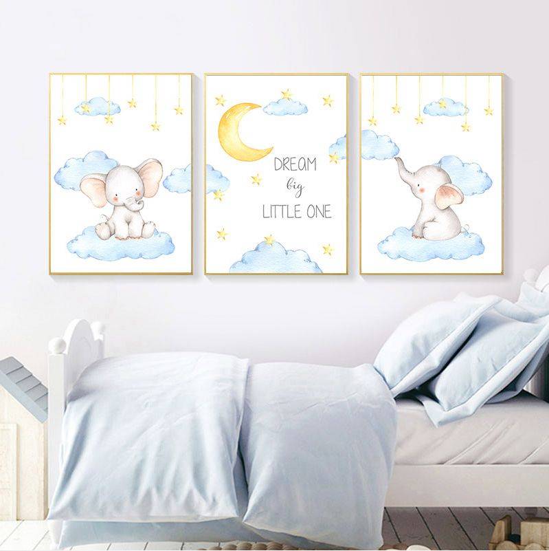 Plakat dla dzieci ' Kids Decoration Picture', dekoracja, do sypialni, druk na płótnie Canvas Dla dzieci Plakaty Decorateo.pl