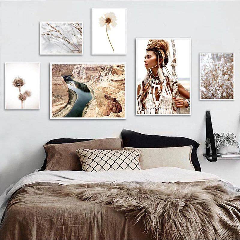 Plakat z naturą dekoracja ścienna - Boho Woman decorateo.pl