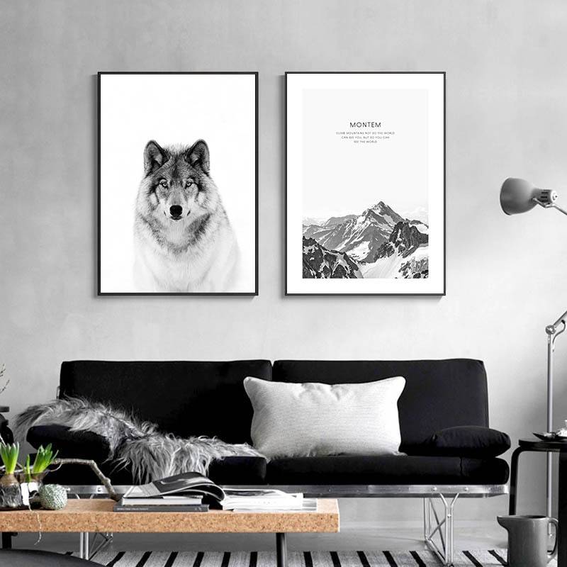 Minimalistyczny plakat natura - Black White Landscape zdj 1 decorateo.pl