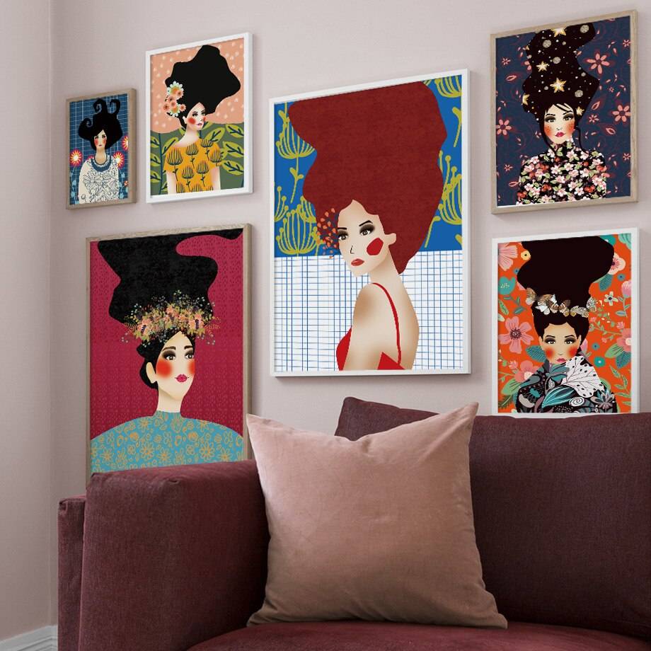Plakat abstrakcyjna postać kobiety - She Abstrakcja Grafika Plakaty Decorateo.pl