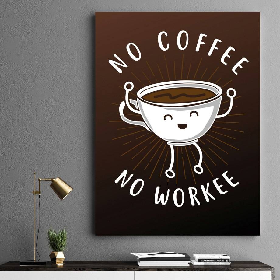 Plakat do kuchni z napisami kulinarnymi - Coffee