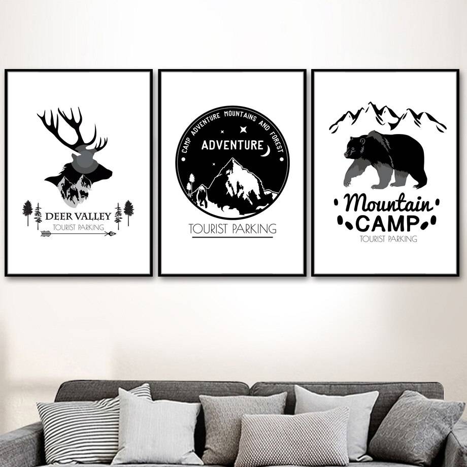 Plakat z górskimi motywami  - Adventure