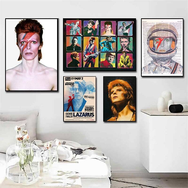 Plakat z muzykiem artystą - David Bowie 